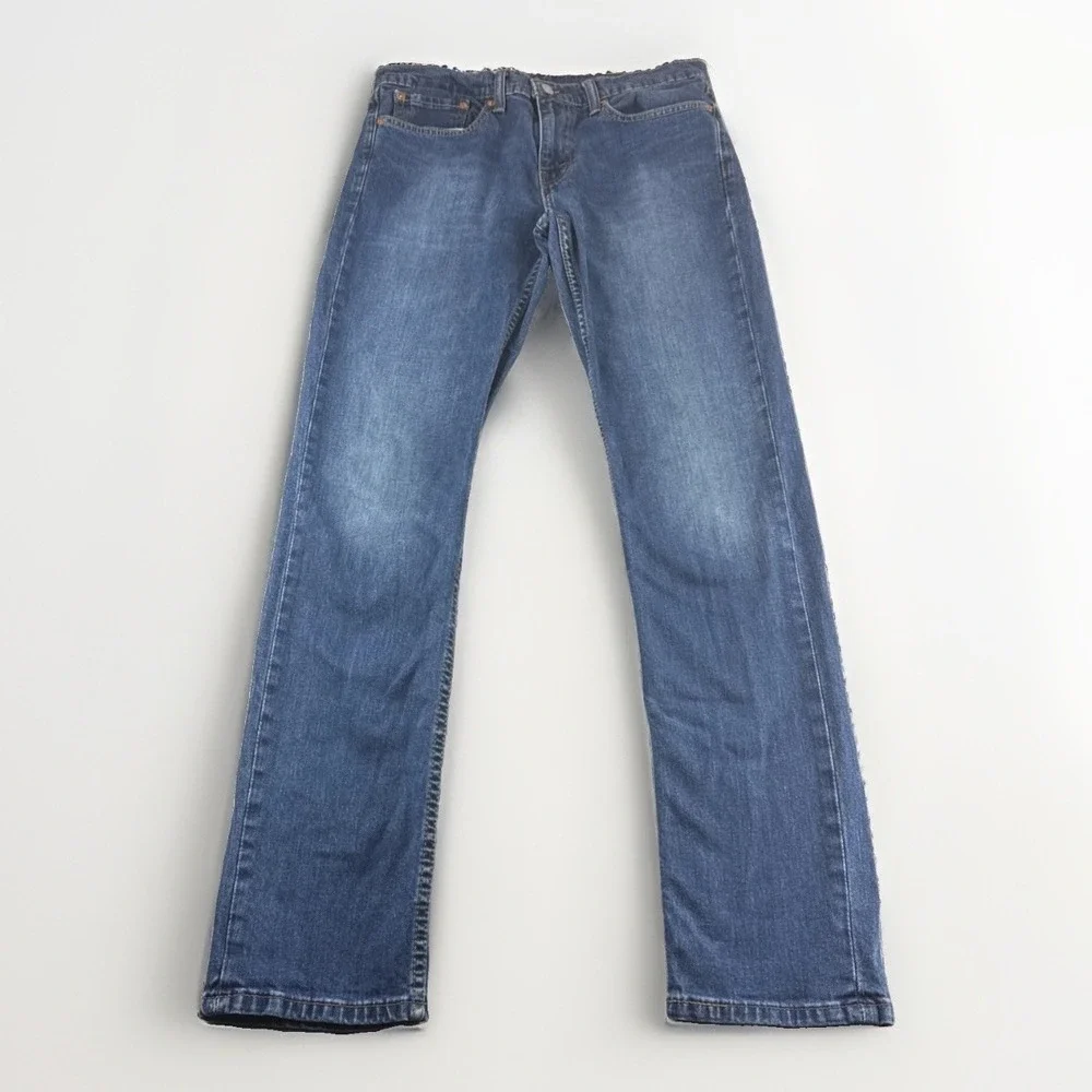 Levis 511 Jeans Men 32x34 Slim Fit Blue Denim Pants Stretch Low Rise Medium Wash